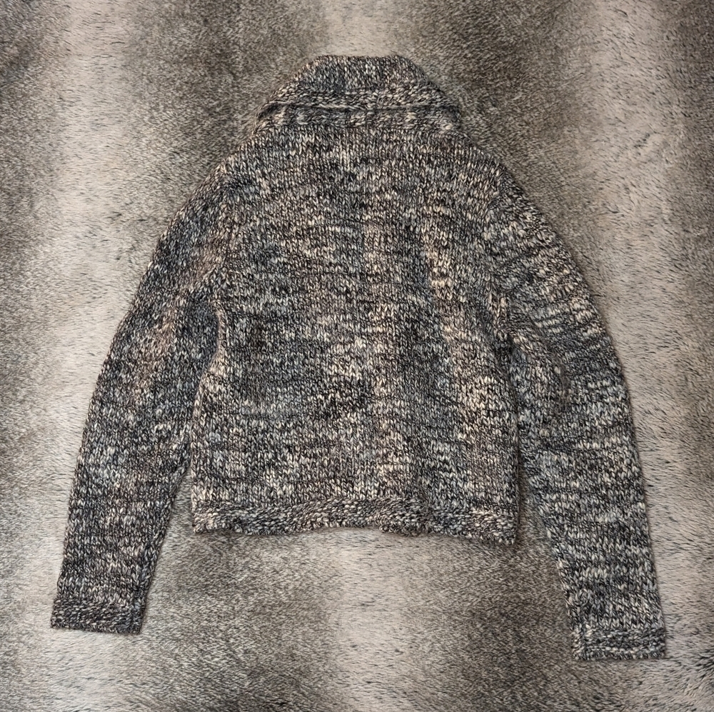 J. Jill Italian Yarn Chunky Wool Alpaca Blend  Knit Open Cardigan Sweater XL - Picture 3 of 8